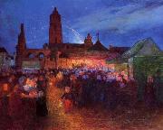 unknow artist 14th Firevorks at Bourg-de-Batz oil painting picture wholesale